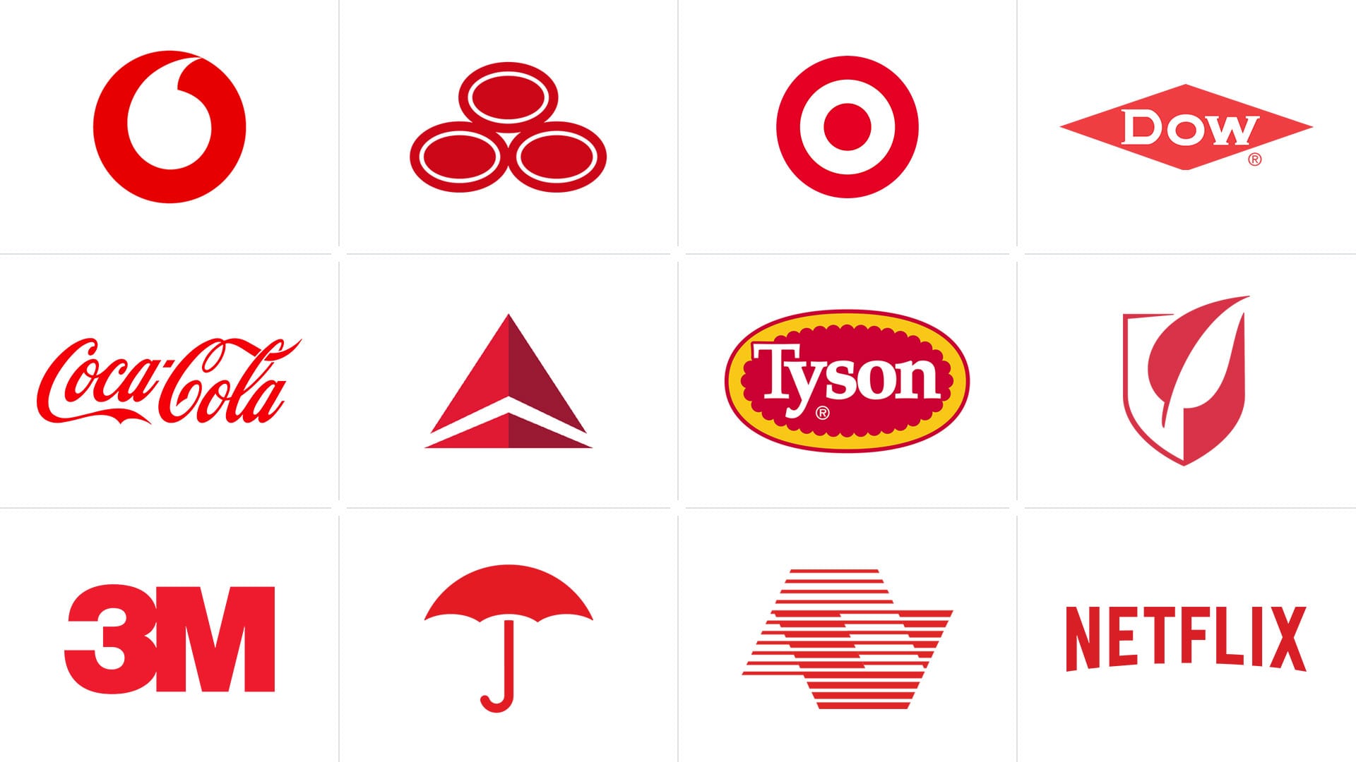 Red Color Usage Examples in Popular Logos