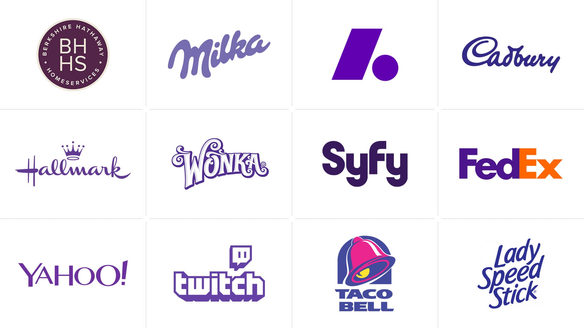Purple Color Usage Examples in Popular Logos